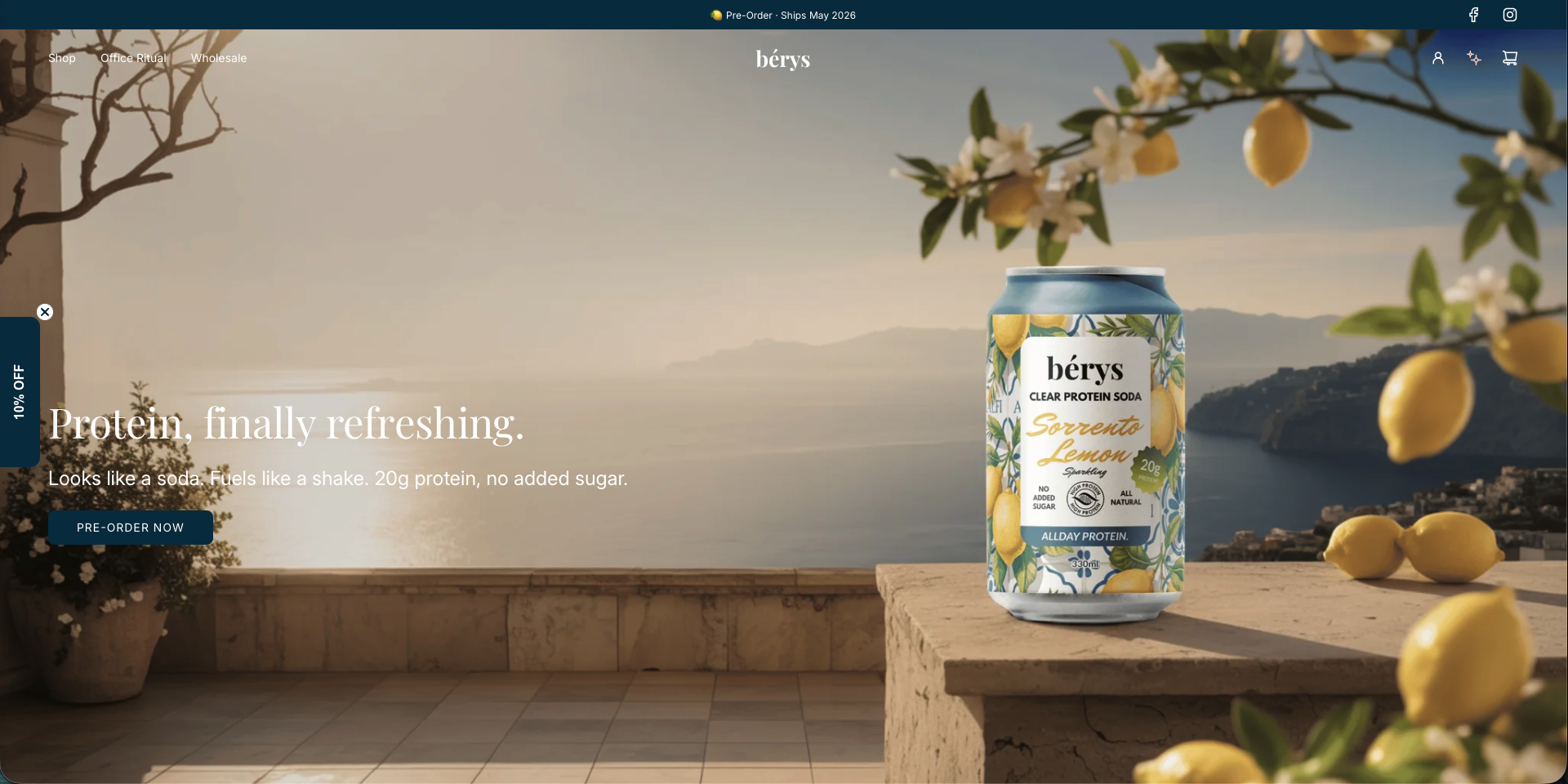 bérys Clear Protein Soda