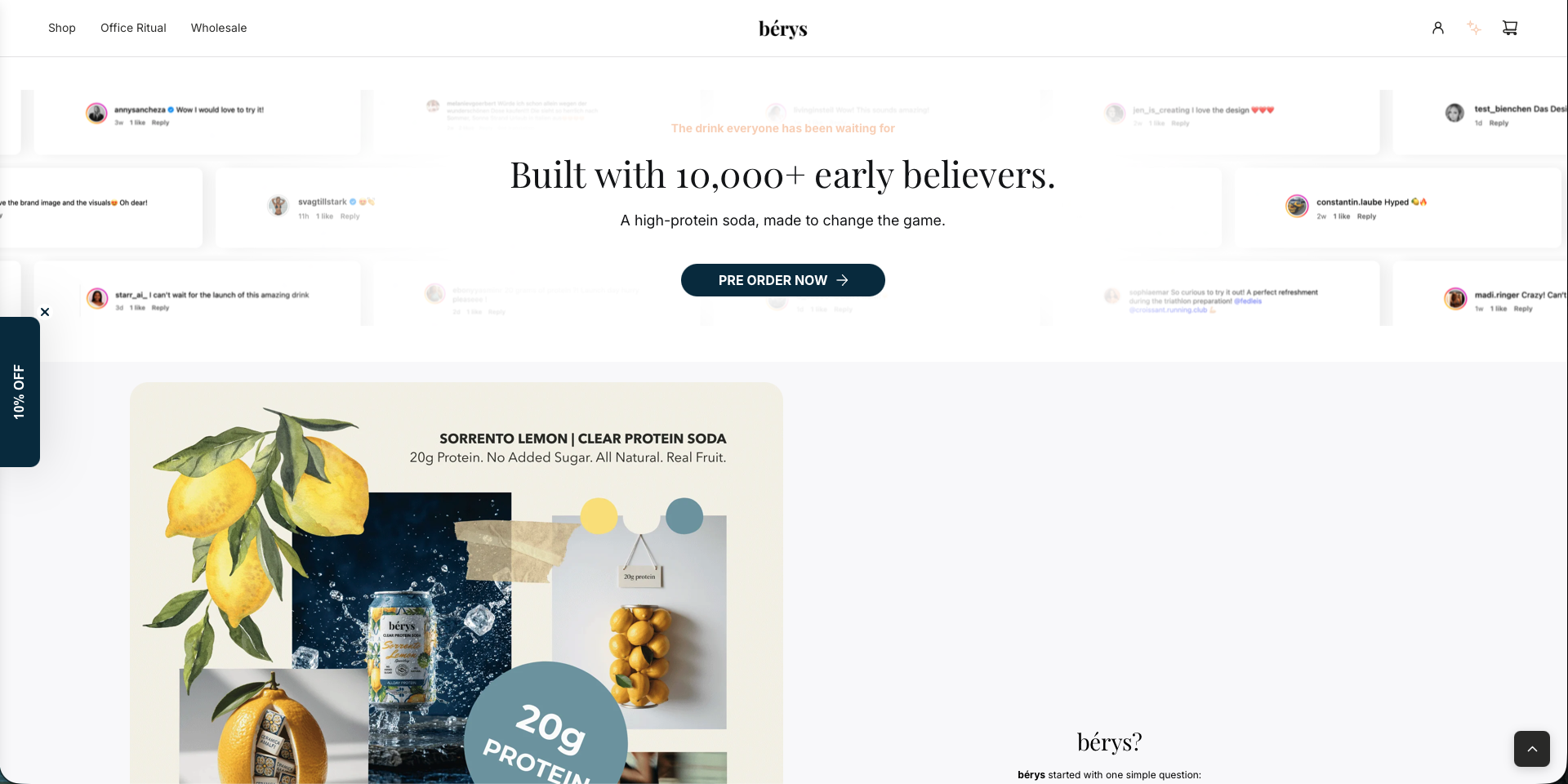 bérys social proof
