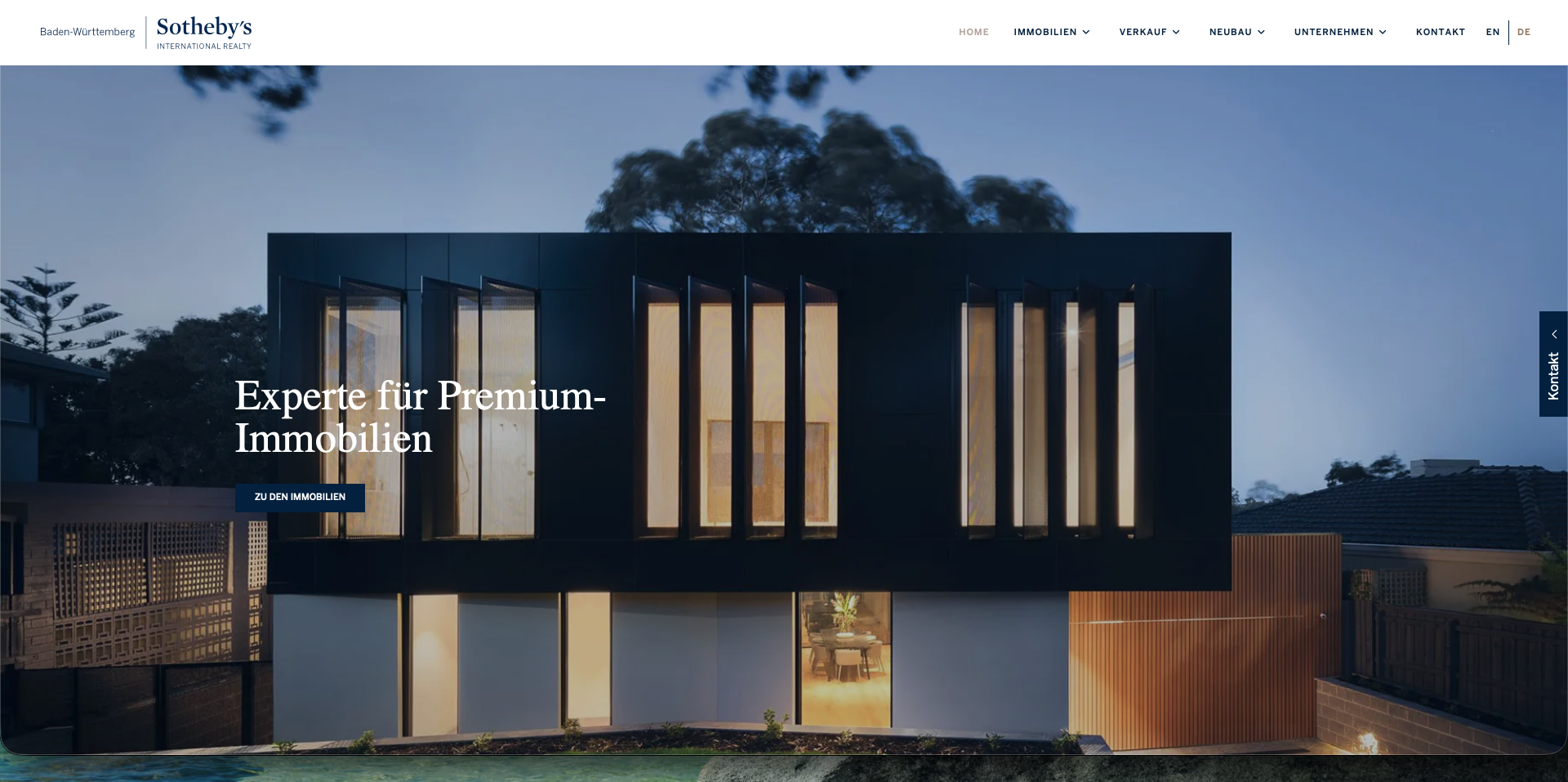 Immobilien website design